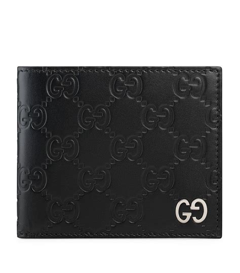 gucci metal tag leather bi fold wallet|Shop Gucci Leather Bi.